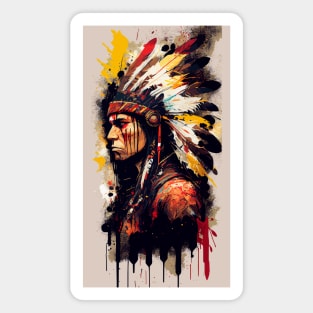 Native American Warrior V2 Magnet